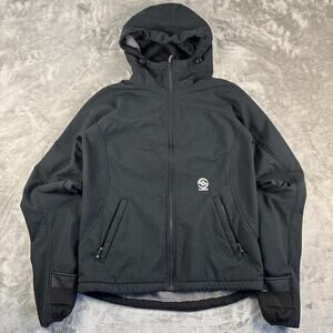 LOKI Gear Jacket Men Blk Small Lined Softshell Built In Mask/Mittens Outdoor Ski